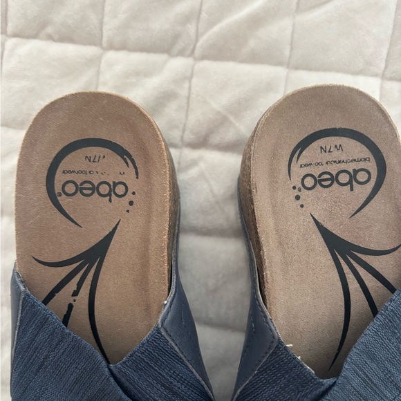 Abeo Blue Criss-Cross Slide Sandals - Picture 6 of 7